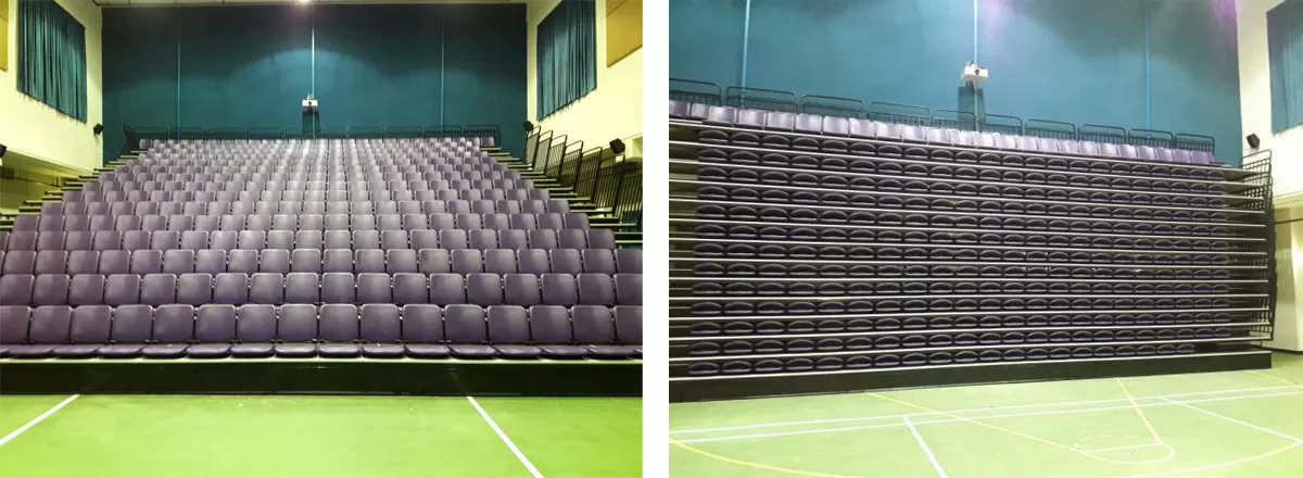 Retractable bleacher project in Abu Dhabi